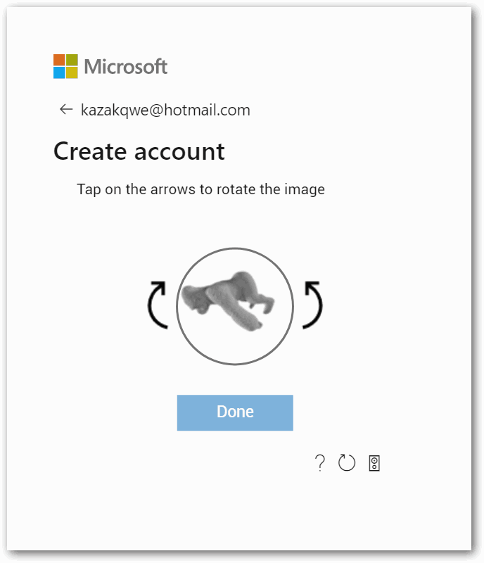 FunCAPTCHA when creating an Outlook account