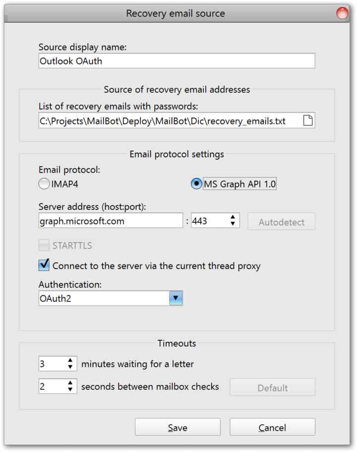 New MS Graph API protocol for Outlook recovery emails New MS Graph API protocol for Outlook recovery emails