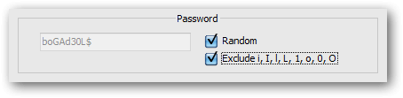 New setting for exclusion of similar-looking characters when generating a random password