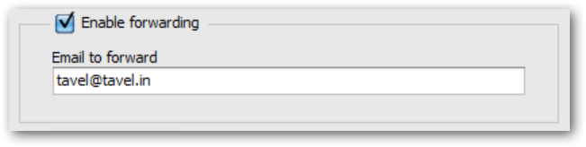 Forwarding settings in MailBot