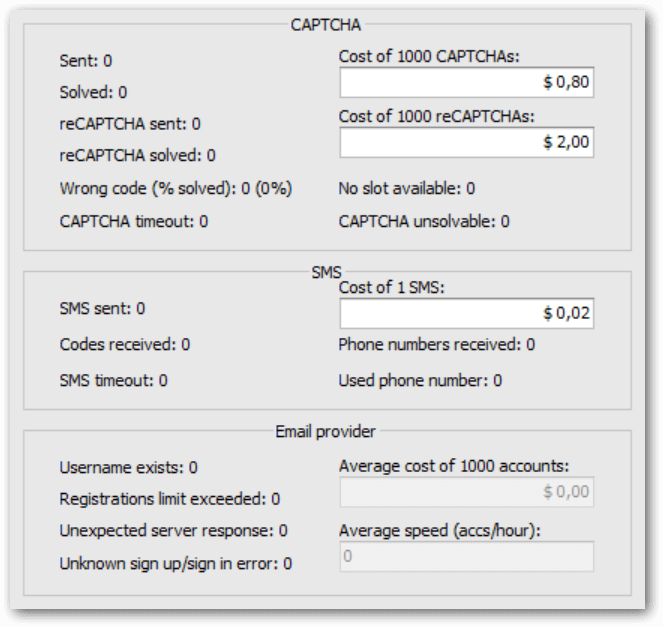 New statistics of SMS activations and reCAPTCHA v2