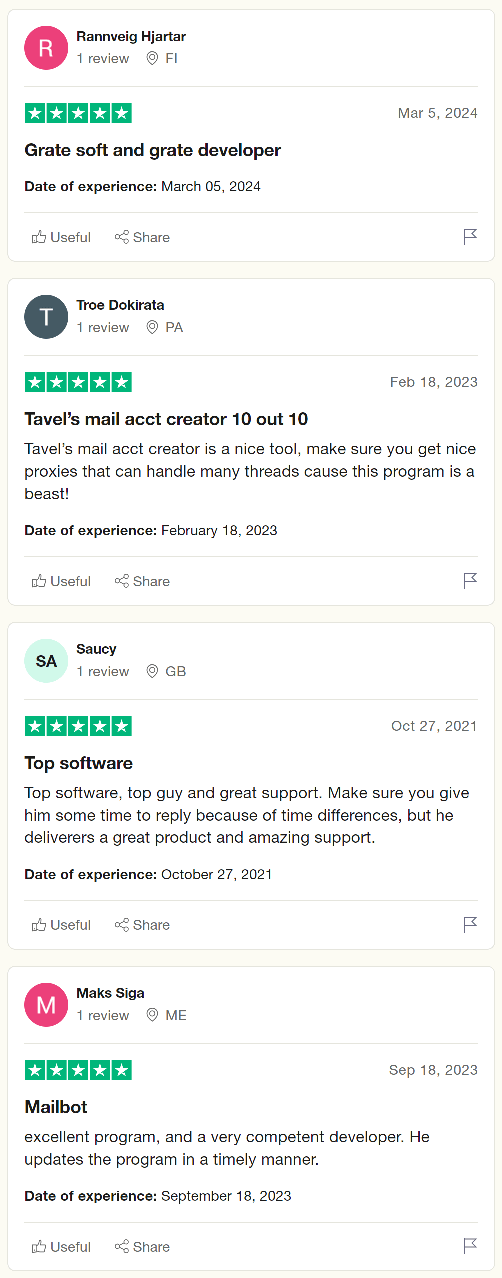 MailBot reviews on Trustpilot